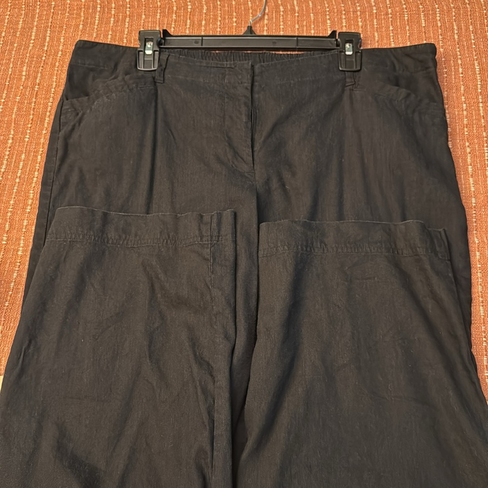 J. Jill Charcoal Black Linen Stretch Pants - Picture 4 of 10